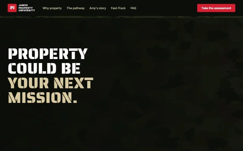 Screenshot of the JPU Forces landing page